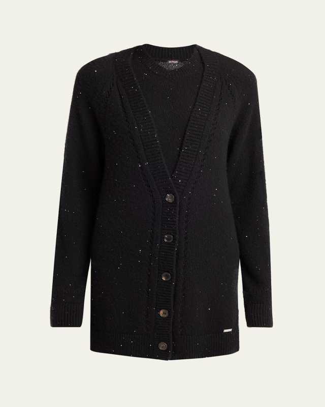 Embellished V-Neck Cashmere Cardigan